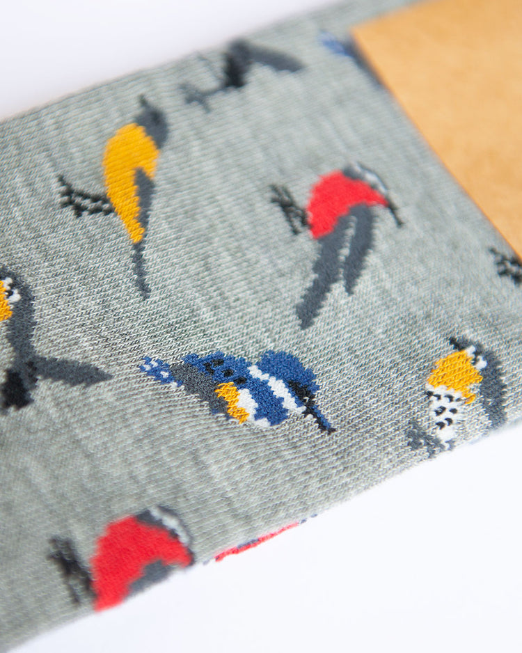 Calcetín Aves de Chile Gris