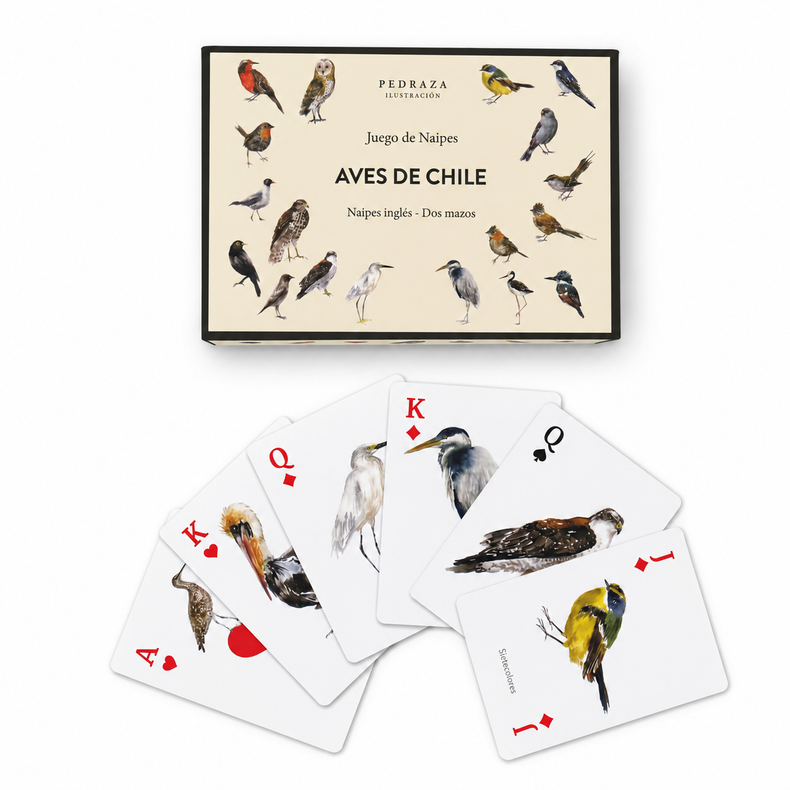 Juego Naipes Aves de Chile