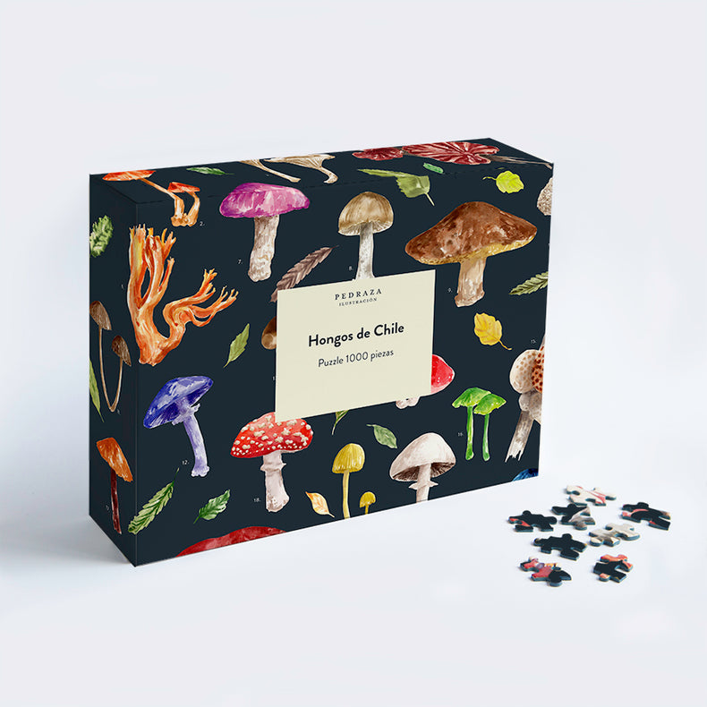 Puzzle ilustrado – Hongos de Chile (1000 piezas)