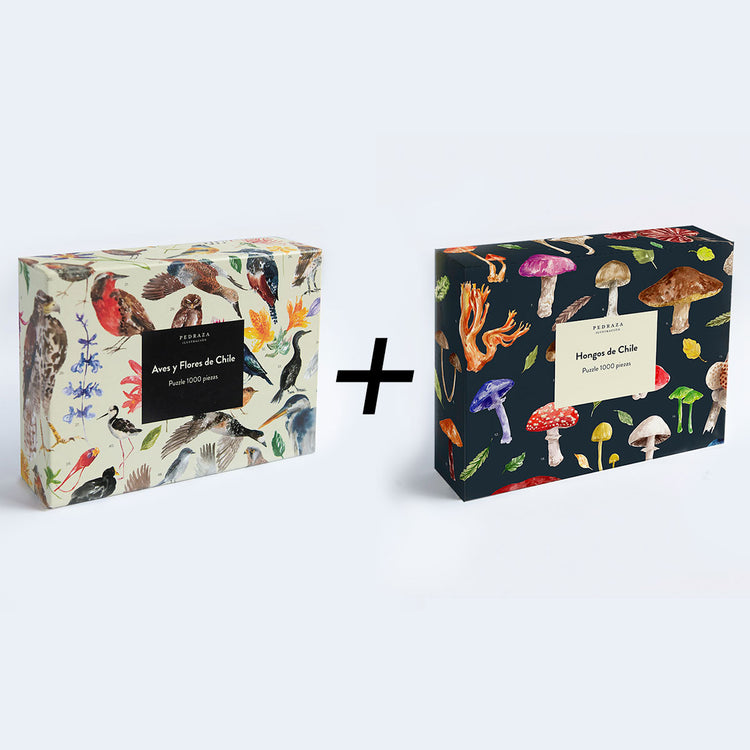 Pack Puzzle Aves y Hongos de Chile