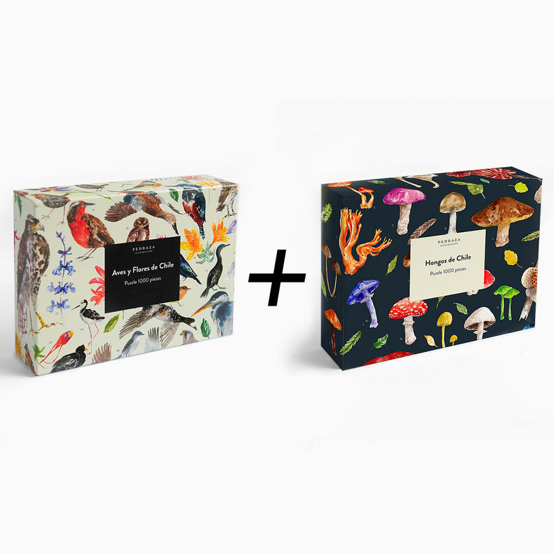 Pack Puzzle Aves y Hongos de Chile