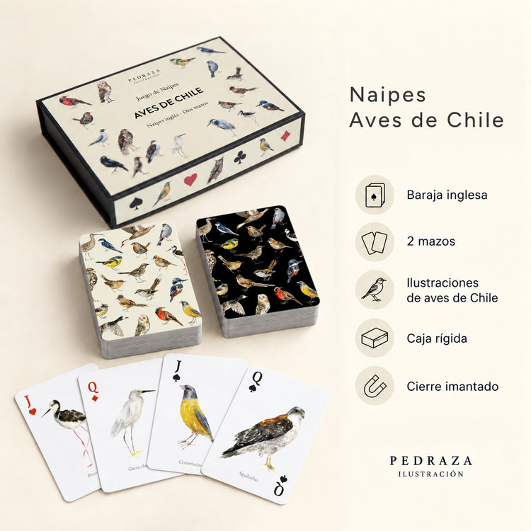 Juego Naipes Aves de Chile