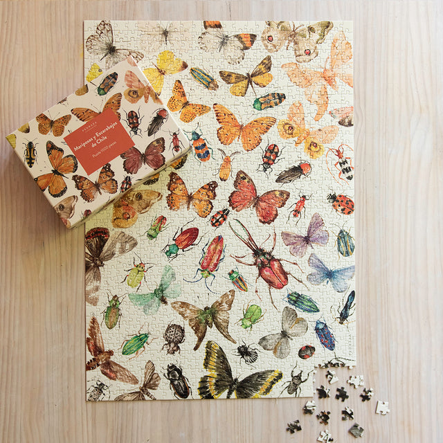 Pack 2 Puzzles ( Cetáceos de Chile + Mariposas y Escarabajo de Chile )