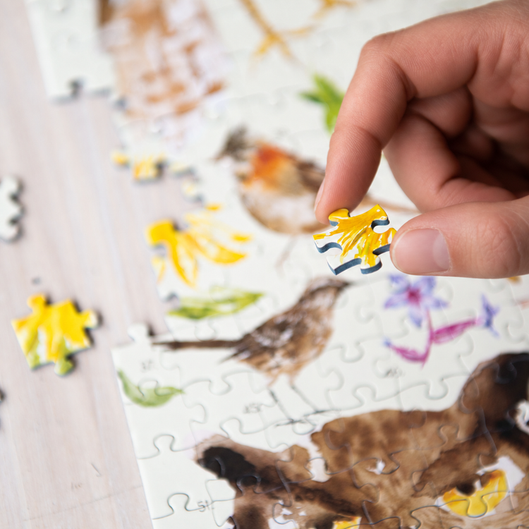 Puzzle ilustrado – Aves y flores de Chile (1000 piezas)