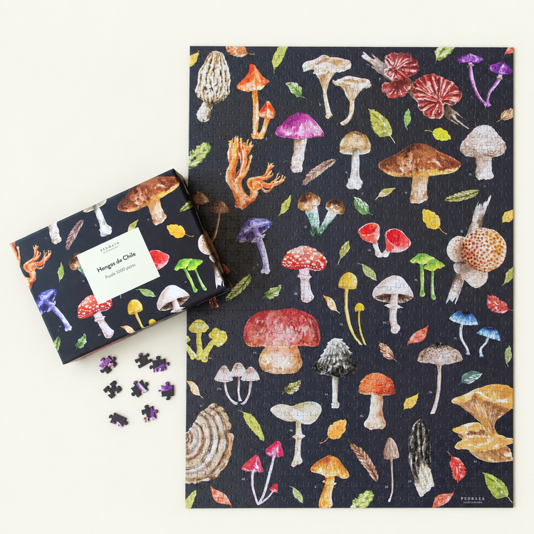 Puzzle 1000 piezas Hongos de Chile – Pedraza Ilustración