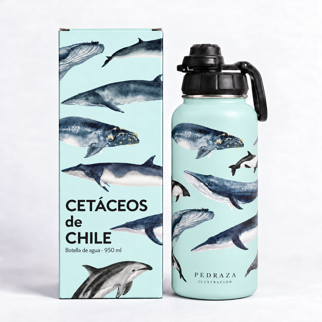 PREVENTA - Botella térmica Cetáceos de Chile