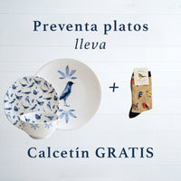 PREVENTA Juego Loza Aves Azul + Calcetín aves gratis!