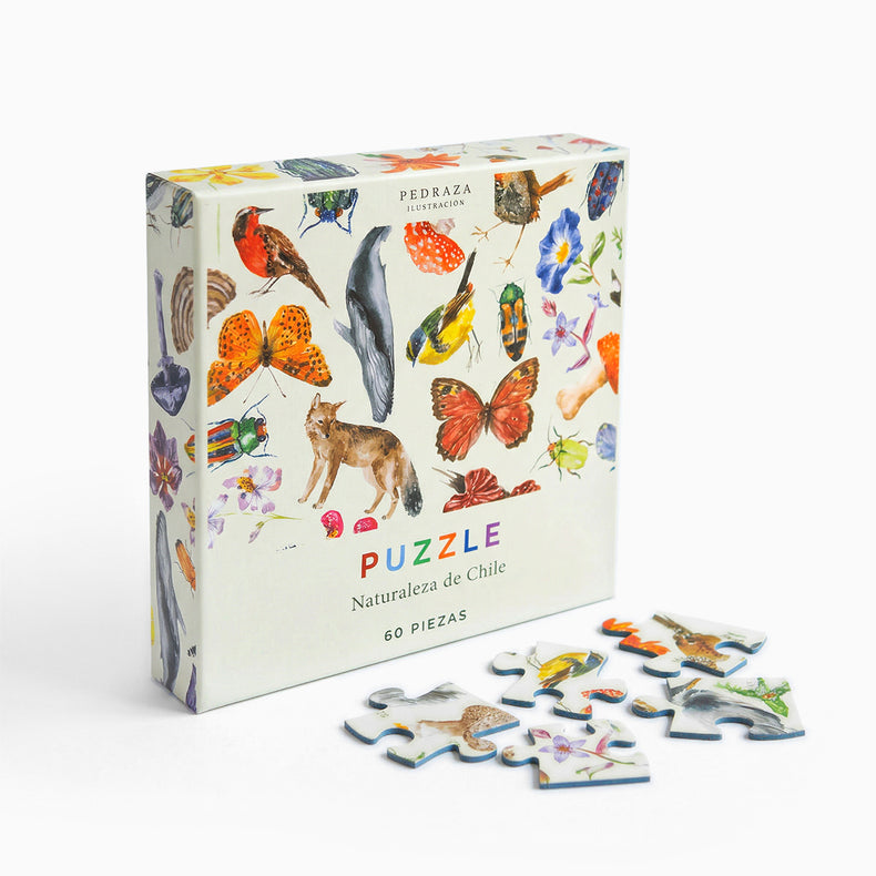 Puzzle 60 piezas Naturaleza de Chile para niños – Pedraza Ilustración